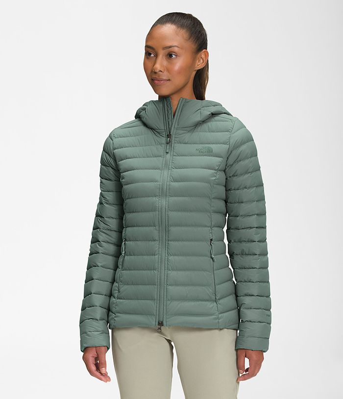 The North Face Winterjas Dames Stretch Hoodie HUSQ71826 - Groen